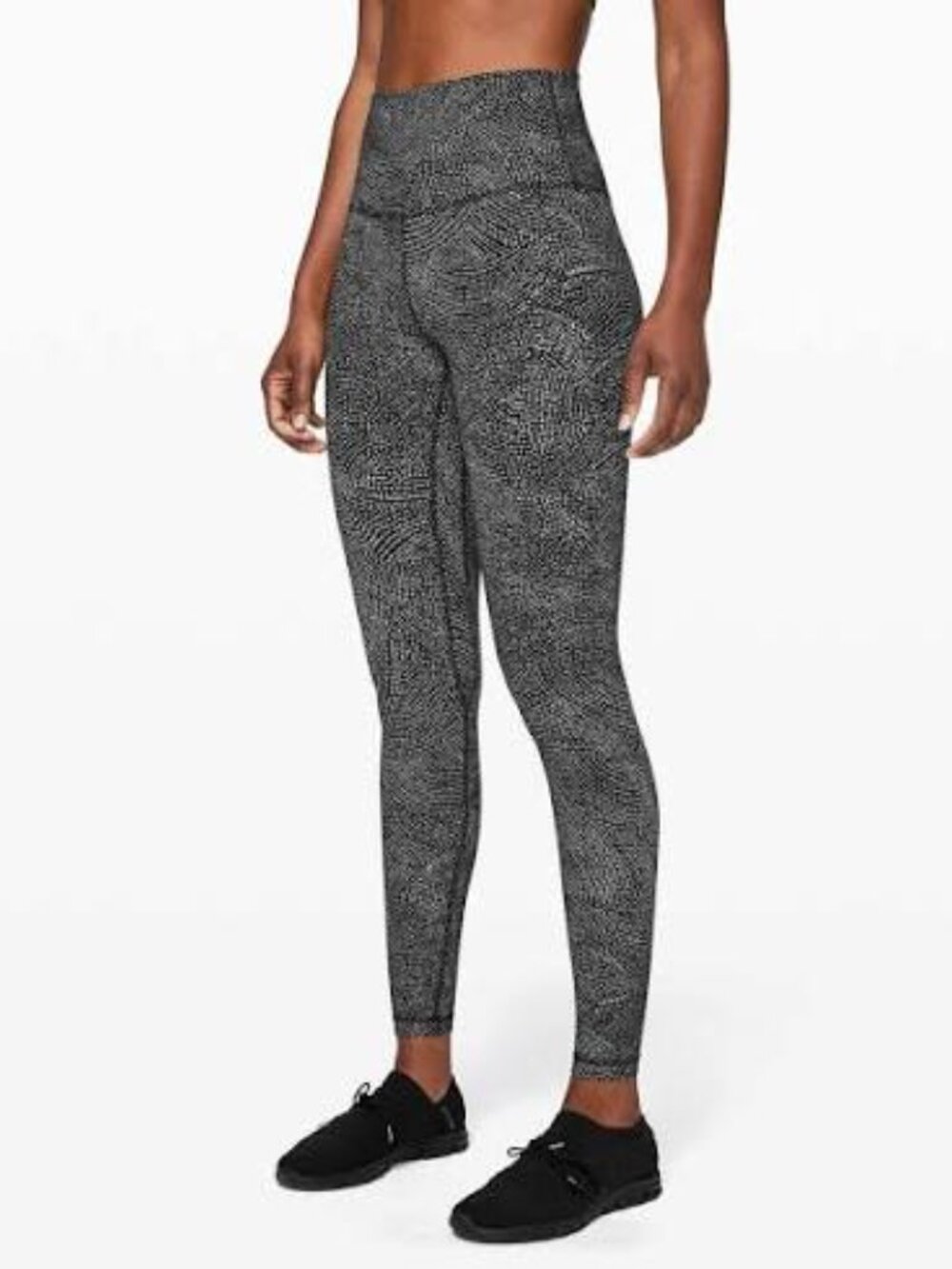 Lululemon Black White Free Spirit Align High Rise Leggings